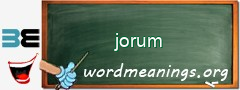 WordMeaning blackboard for jorum